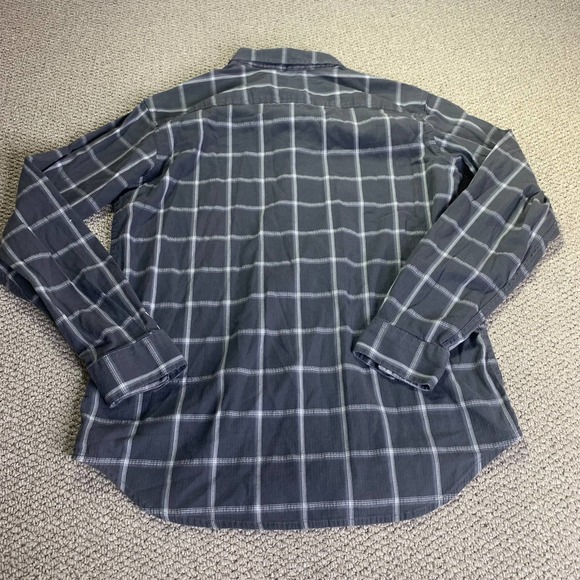Columbia Mens Shirt Size Medium Gray Checkered Long‎ Sleeves Button Down Pocket - Picture 5 of 9